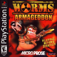 Worms Armageddon Playstation US box art